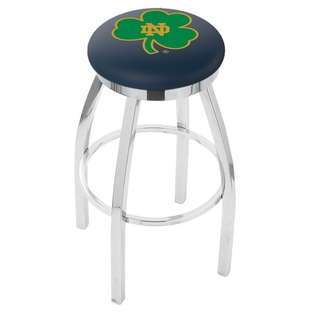 36 Chrome Notre Dame Shamrock Swivel Bar Stool,Accent Ring